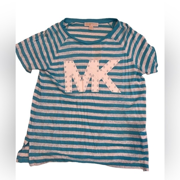 NWT Micheal Kors linen stripped top sz M - Picture 1 of 8